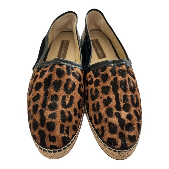 Dolce & Gabbana Shoes - Dolce & Gabbana Women's Flats Leopard-print fabric Espadrilles Sz. 11